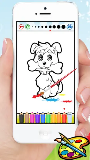 动物狗猫鼠及着色书 - 图纸进行儿童游戏