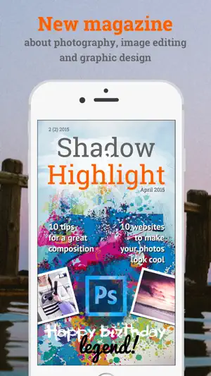 Shadow & Highlight 有关的Photoshop，摄影，照片编辑和图形设计的一个新杂志